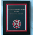 Fire Department Fire Specialty Award on Black Plaque